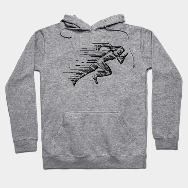 Runner Running Abstract Hoodie by KC Happy Shop